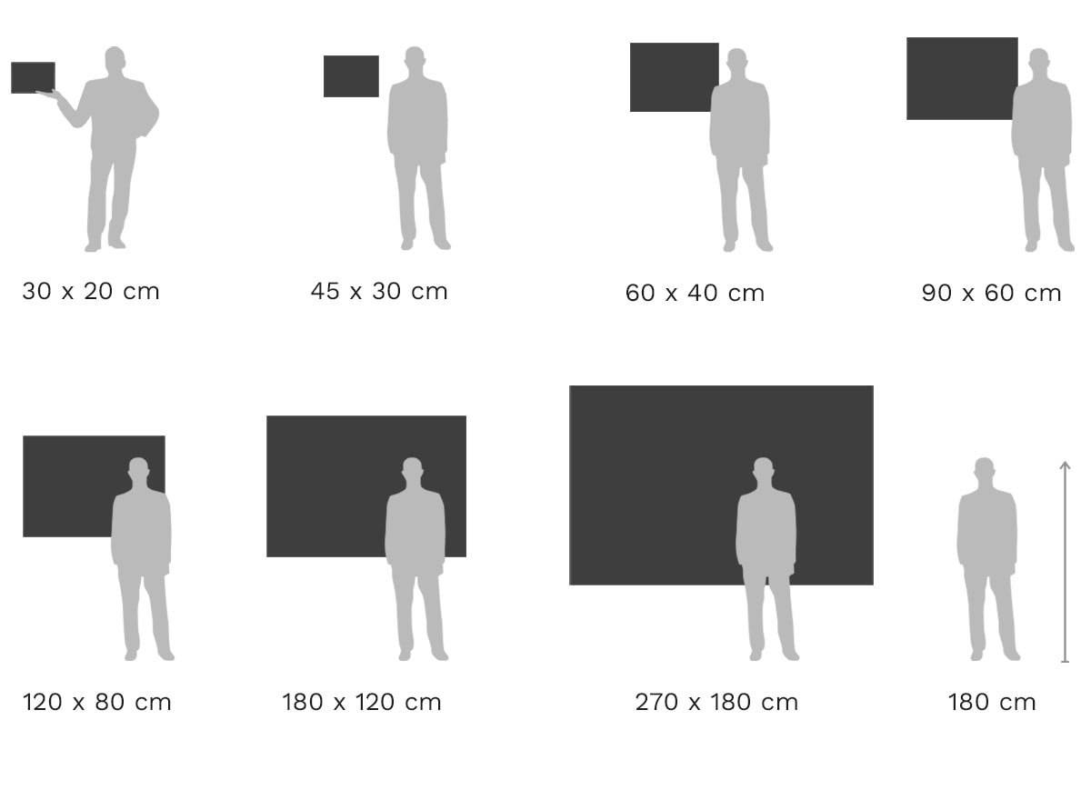 Taille : Photo sous verre acrylique brillant